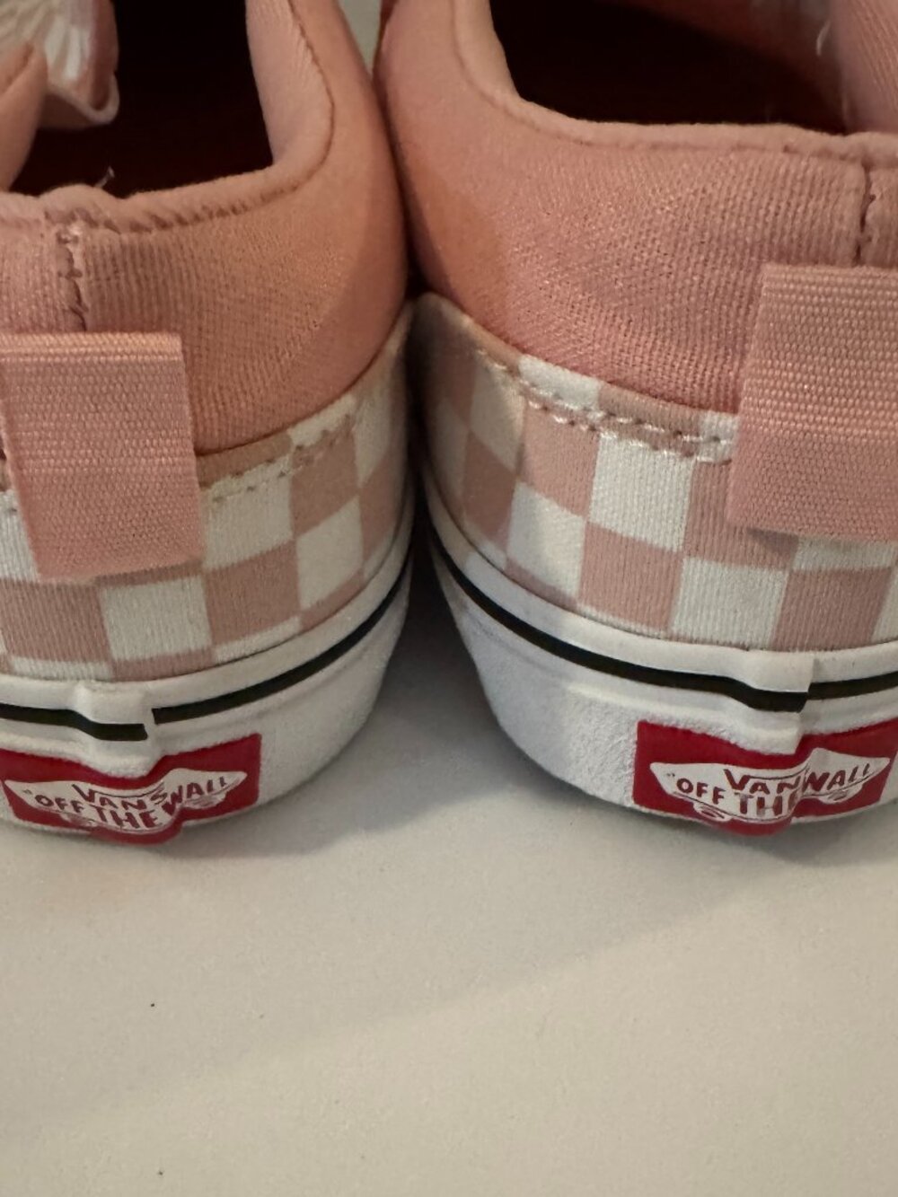 Vans Girls' Missy Pink/White Checkerboard Pattern Slip-Ons, Size:Girl 6, NWT - Picture 6 of 7